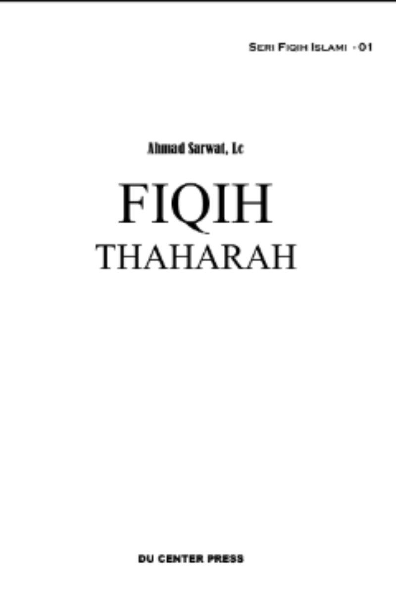 FIQIH THAHARAH