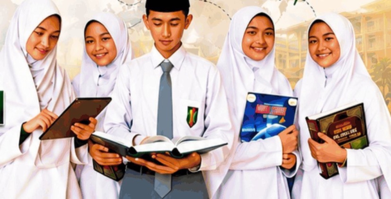 Santri Kauman sedang membaca